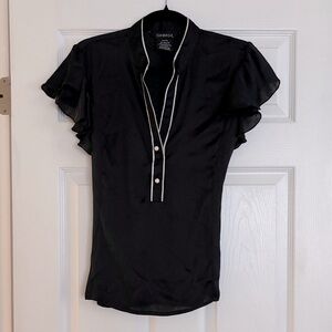 Black Blouse with Butterfly Sleeves